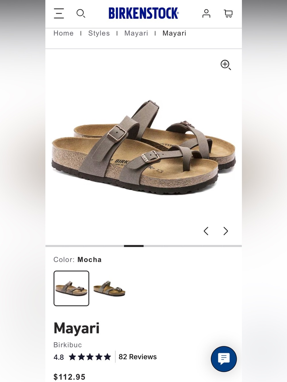 Birkenstock Mayari Birkibuc Sandals Size 39 (8.5)